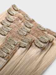 Ash Blonde Human Hair Clip In Extension