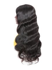 Body Wave Lace Part Wig 150% Density Natural Black 100% Virgin Human Hair Wigs For Women