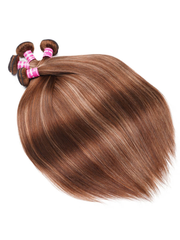 Honey Blonde Piano Highlighted Straight 4Pcs Bundles With Closure