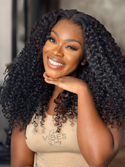 Pre Cut 6x4.5 Lace Curly Natural Black Lace Wig With Breathable Cap Bleached Knots 150% Density