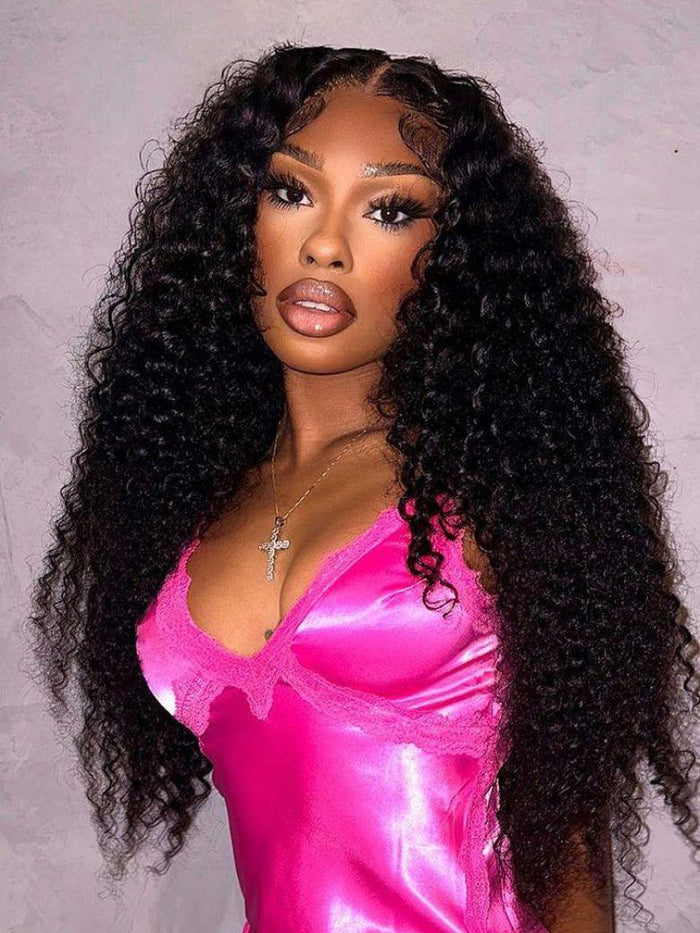 [26''=149] Petaluxe 13x4 Lace Frontal Black Deep Wave Pre-Everything Wig