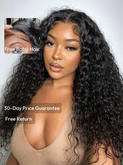 7x5 Bye-Bye Knots? Wig Quick Glueless & HD Lace Wet & Wavy Water Wave Invisible Knots Wig With Free Baby Hair Service