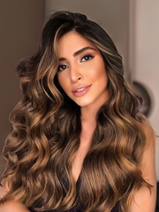 3Pcs #FB30 Brown Balayage Highlight Body Wave Human Hair Bundles