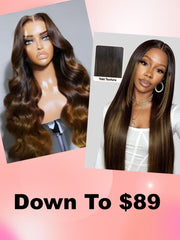 Bye-Bye Knots? 7x5 Lace Black Cherry Layered Wolf Cut with Wispy Bangs&Body Wave With Curtain Bangs Drawstring Wig