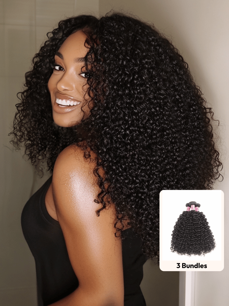 Hair 3 Bundles Peruvian Jerry Curly Human Hair Weave