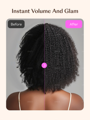 [Invisi Blend] Coily Curly Glueless Flip Over Kinky Curly Wig for Beginner Friendly