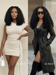 Bye-Bye Slip 7x5 Lace & 13x4 Pre-Everything Curly Texture Premium Hair Drawstring Wig With Finger Coil Ends