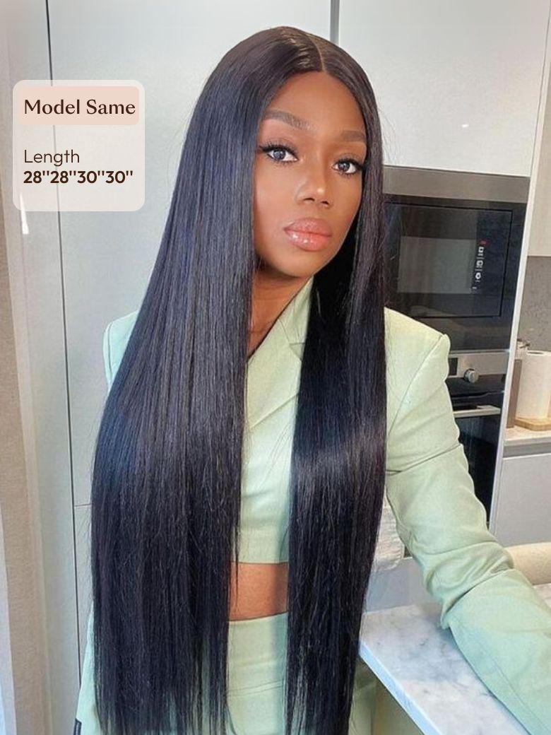 Hair 4 Bundles Peruvian Straight Virgin Human Hair Extensions