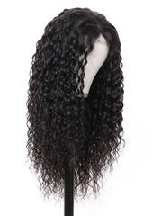 Hair Latest Fabulous Charming Middle Part Water Wave Lace Front Wigs 100% Human Hair