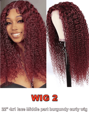 2 Wigs Start From $188 for 20"-22" Lace Wigs And 13x4 Pre Everything Drawstring Brown Highlight Wig