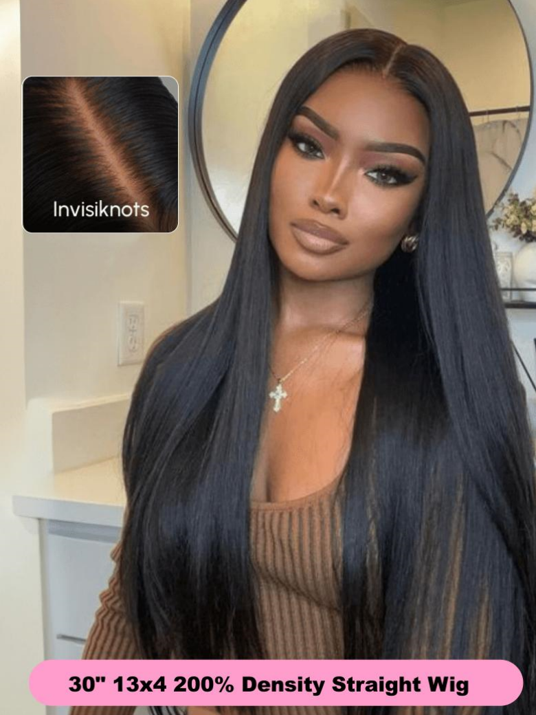 13x4 Lace Front Deep Wave Wig Pre Plucked Natural Hair Wigs 150% Density