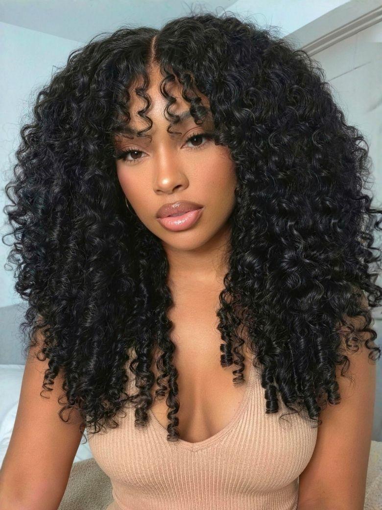 Bye-Bye Knots 7x5 Lace Curly Texture Wig With Finger Coil Ends