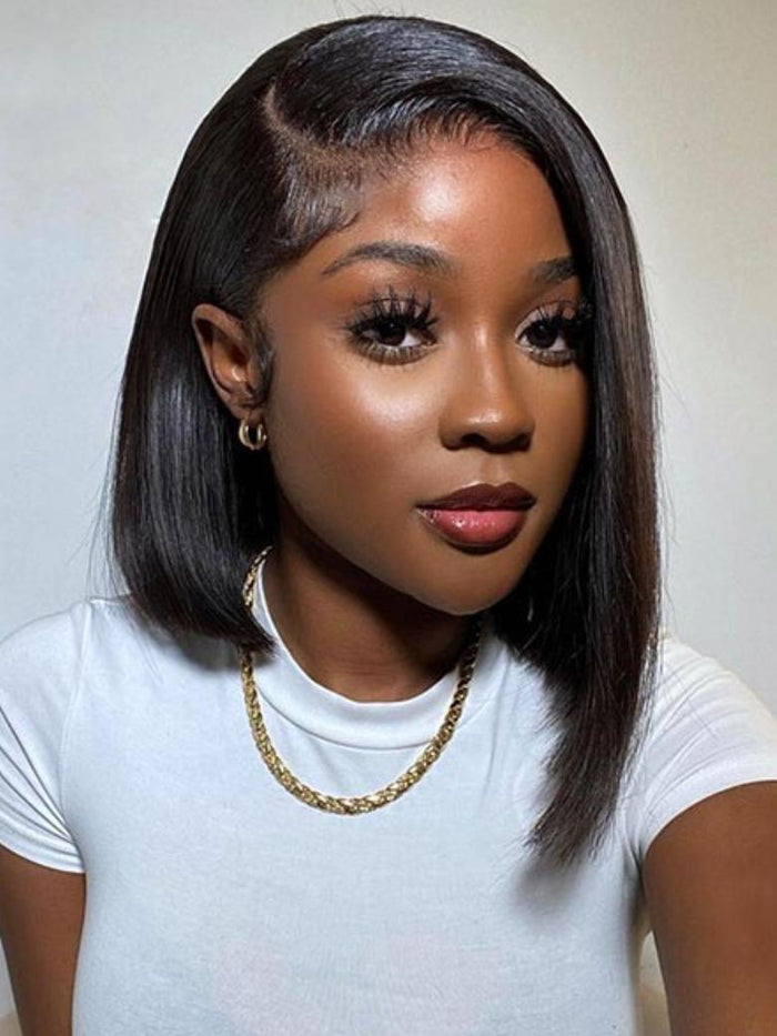 Petaluxe 13x4 Pre-Everything Lace Wig Spring Black Bob Glueless Wig