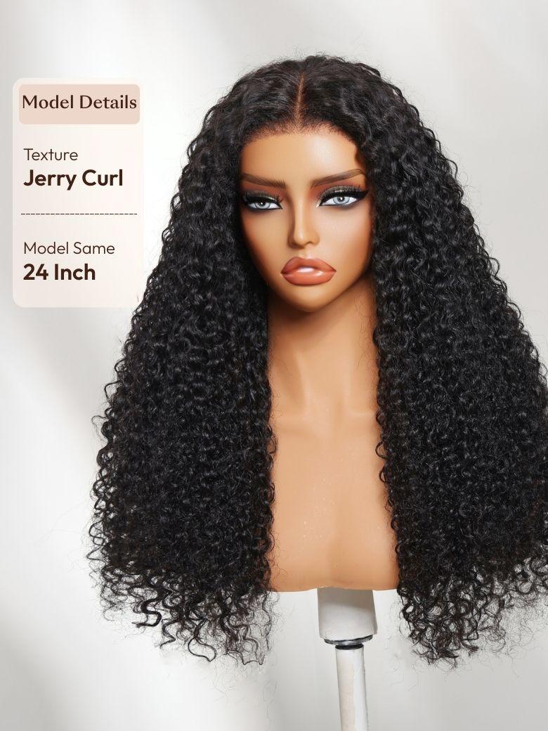 13x4 Pre-Everything? Lace Frontal Natural Black Burmese Curly Wig with Finger Coily Ends