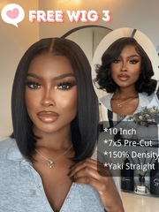 BOGO 7x5 Glueless Bye-Bye Knots Body Wave Wig Pre Cut Lace Pre Plucked Hairline