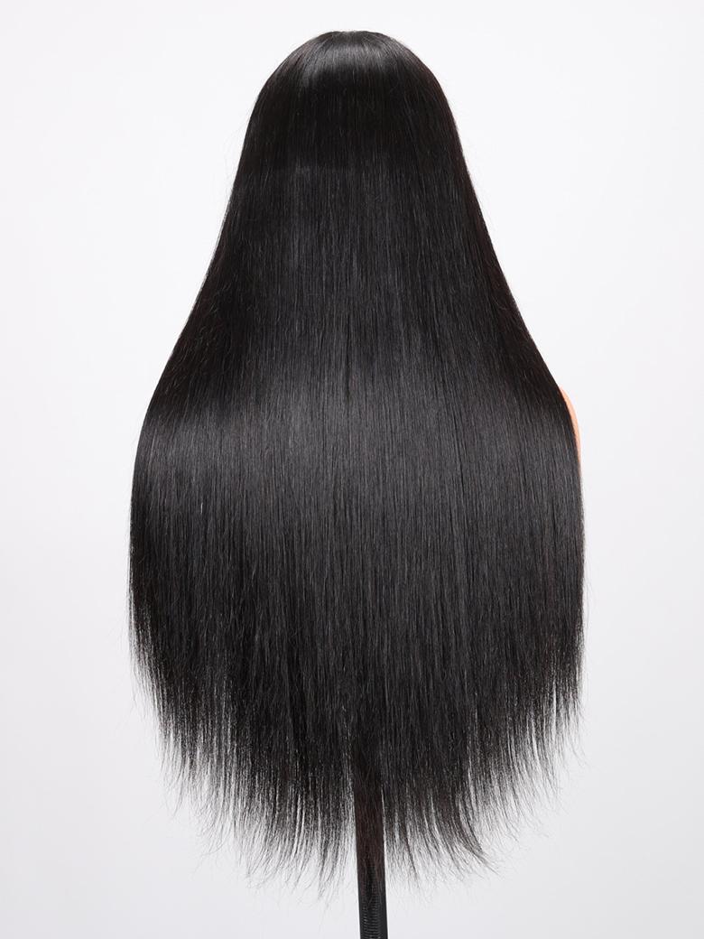 Put On And Go 6x4.5 Pre Cut Lace Straight Black Put On And Go Glueless Air Wig