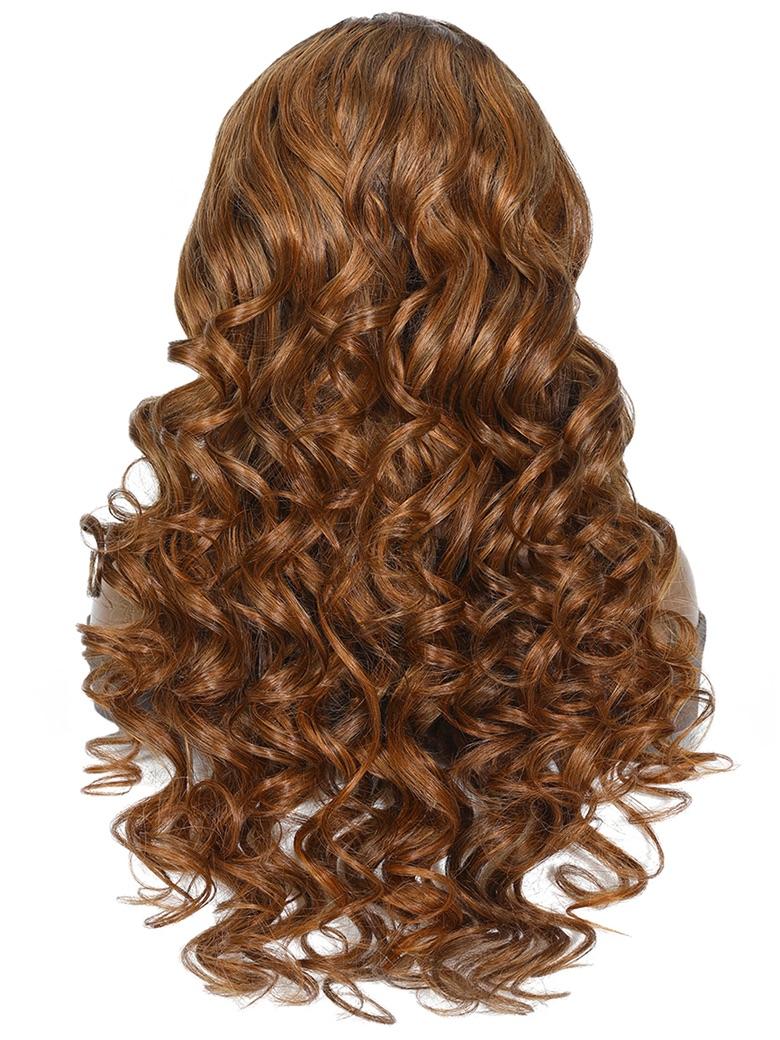 Light Brown 180% Density Loose Wave Big Voluminous Curl 13x4 lace Front Wig