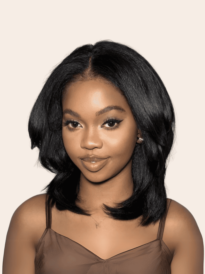 Petaluxe ByeBye Knots Wig 7x5 Put On And Go Glueless Lace Bleached Knots Bob Wig 150% Density