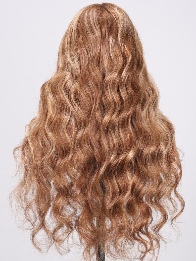 6x4.5 Pre Cut Lace Put On And Go Honey Blonde Highlights Body Wave Wig