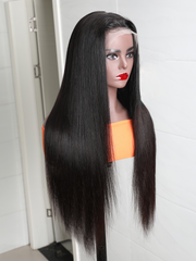 Glueless 13x4 HD Lace Front Straight Human Hair Wigs 250% Density