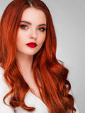 Petaluxe Vibrant Red Human Hair Tape In Extension