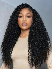 Bye-Bye Knots? 7x5 Lace Black Afro Twist Out Curls 150% Density Wig with Invisi Drawstring