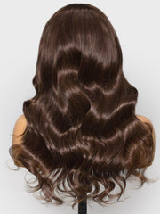 13x4 Lace Front Hot Chocolate Brunette Body Wave Wig