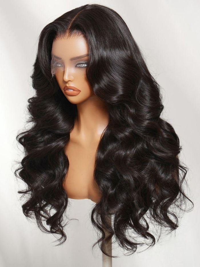 Petaluxe 360 HD Lace Pre-plucked Luxury Raw Virgin Hair Natural Black Body Wave Wig