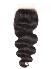 Natural Color Body Wave 4x4 Free Part Lace Closure