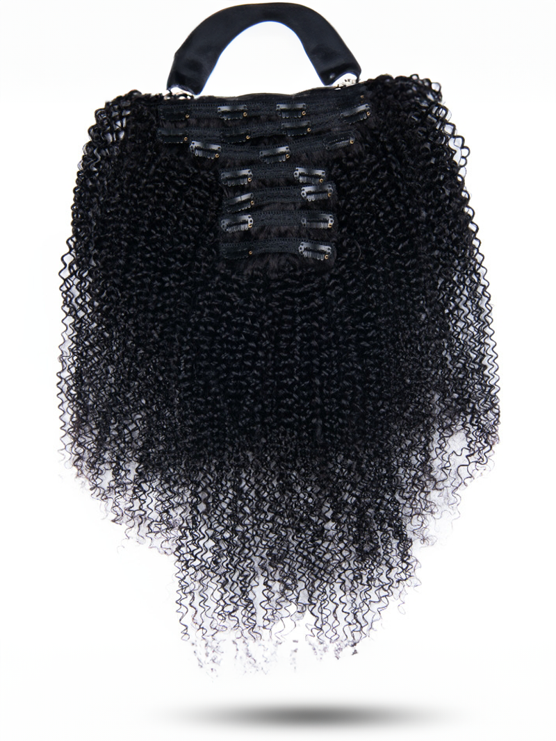 CLASSIC CLIP-INS KINKY CURLY: NATURAL BLACK
