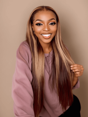 Blonde Highlight Piano Color Silky Straight Hair 3 Bundles Deal