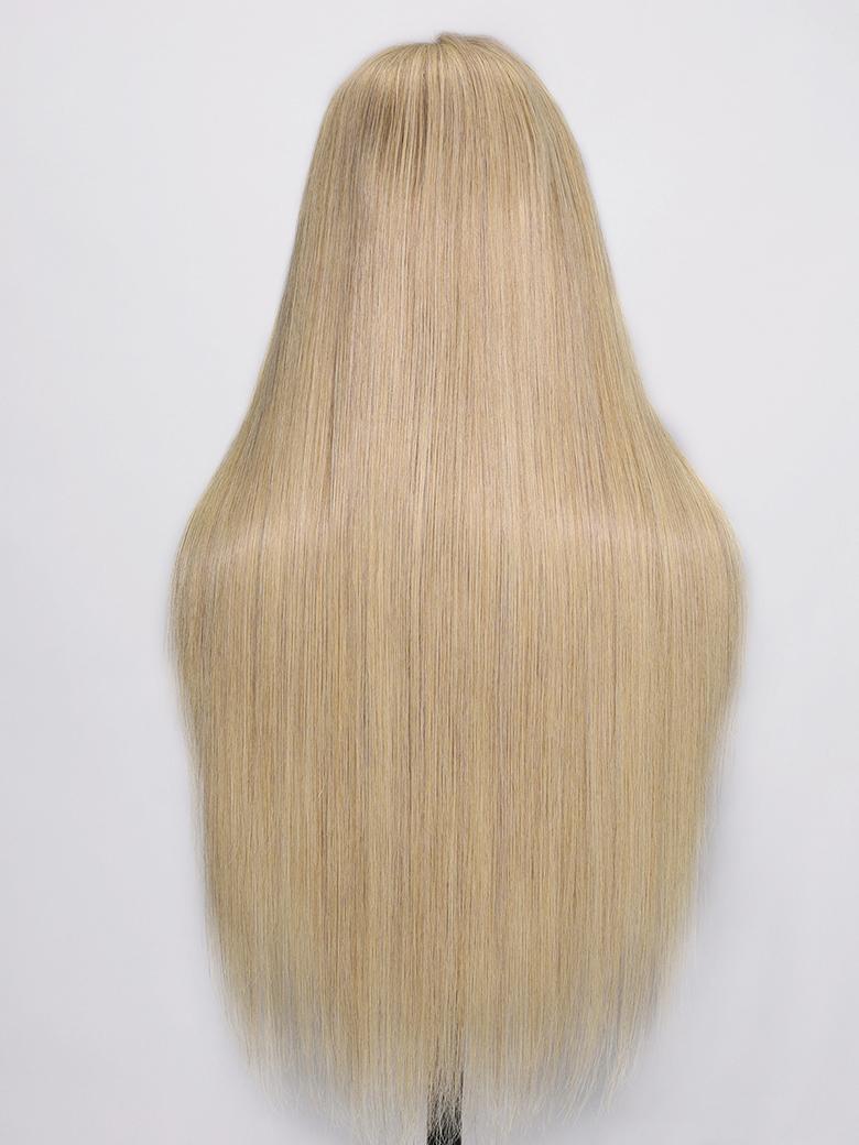 13x4 Lace Front Dark Blonde Hue Straight Wig Heat Friendly Versatile Styles