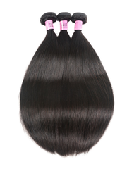 Hair 3 Bundles Straight Human Hair With 13x4 Lace Frontal