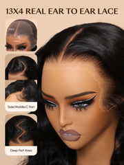 7x5 Bye Bye Knots Wig Glueless Lace Reddish Brown Curly Wig With Drawstring Bleached Knots Bouncy 150% Density