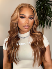 Highlight Honey Blonde 13x5 Lace Part Wig Body Wave Real Human Hair Wigs 150% Density Limited