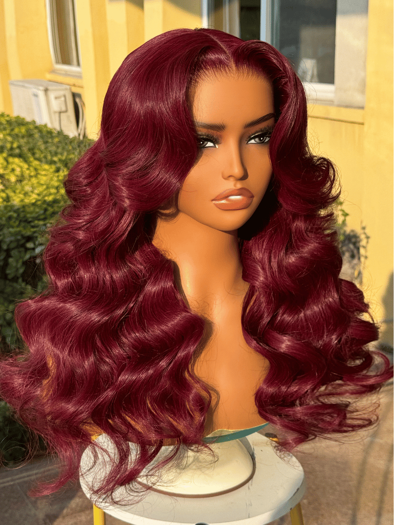13x4 Lace Frontal Burgundy Loose Wave Pre-Everything Wig