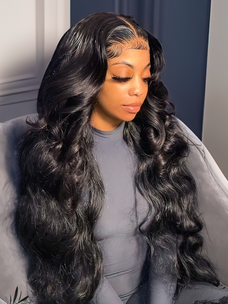 Hair 5x5 HD Lace Closure With 4 Bundles Body Wave Human Hair Weaves Transparent Lace Natural