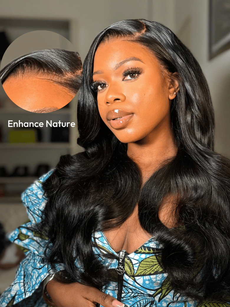 HD Real Scalp? Wig 13x4 Invisible Lace Frontal Body Wave Black Wig