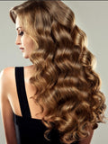 Petaluxe Dark & Chestnut Brown Human Hair Clip In Extension