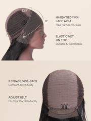 Hair Latest Fabulous Charming Middle Part Water Wave Lace Front Wigs 100% Human Hair