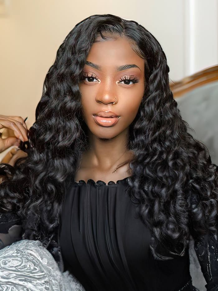 Petaluxe Hair 3 Bundles Loose Deep Wave Virgin Human Hair With Frontal