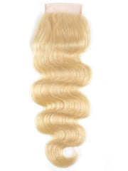 100% Virgin Human Hair 3PCS 613 Blonde Color Body Wave With 4x4 Lace Closure