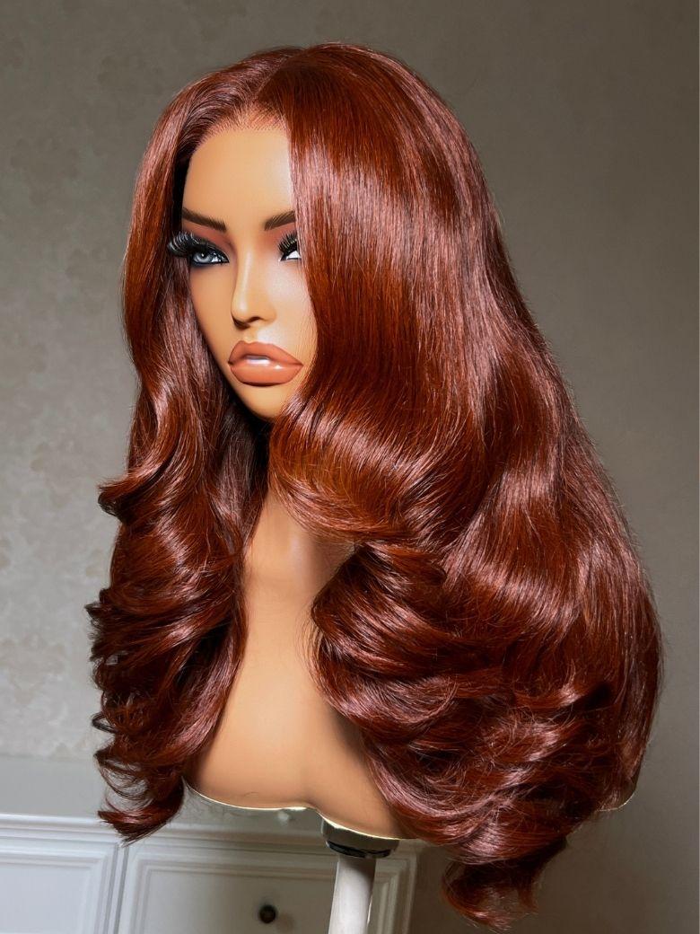 Bye-Bye Slip? Wig Feathered Layer Left Side Part 200% Density Wig with Secure Silicone Strips and Drawstring