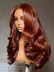 Bye-Bye Slip? Wig Feathered Layer Left Side Part 200% Density Wig with Secure Silicone Strips and Drawstring