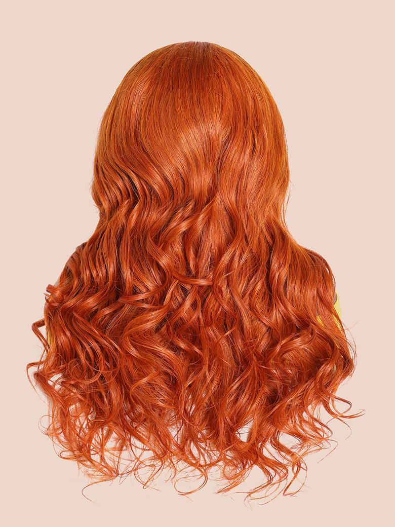 [24"=$129] Lace Part Ginger Color Body Wave Wig 4x0.75 Lace 150% Density Wig