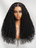 Petaluxe Bye-Bye Knots? 7x5 Lace Black Defined Coils 3C-4A Blend Curly Wig with Invisi Drawstring