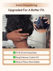 13x4 Pre-Everything? Lace Frontal Brown With Honey Blonde Face-Framing Highlights Wavy Bob Drawstring Wig