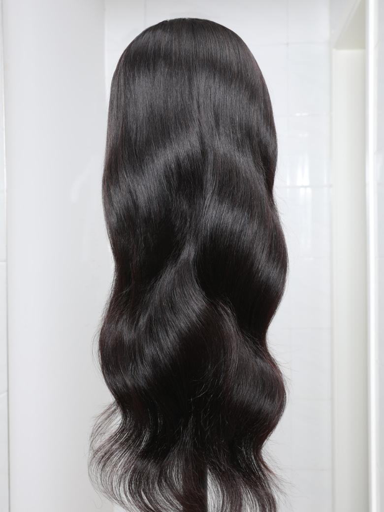 Glueless Crystal Lace 13x6 Glueless HD Lace Front Body Wave Wigs Pre Plucked with Baby Hair 180% Density