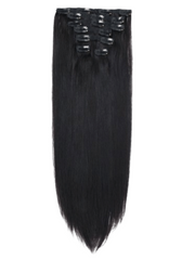 Off Black Human Hair Clip In Extension