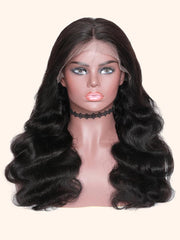 Body Wave Real Black Hair Wigs 13x4 Lace Front Wig 180% Density Pre-plucked Human Hair Wigs with Baby Hair